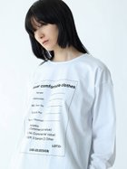 【ラシュッド/LASUD】のタグプリントロングTシャツ 人気、トレンドファッション・服の通販 founy(ファニー) ファッション Fashion レディースファッション Fashion for Women トップス・カットソー Cut & Sew Tops シャツ・ブラウス・オフィスカジュアル Elegant Blouses & Button-Ups ロングTシャツ・Tシャツ Longline T-Shirts & Tees おすすめ Recommended / Our Picks インナー Innerwear プリント Print, Printed Pattern ベーシック Basic, Essential ロング Long, Long-Length thumbnail ホワイト|ID: prp329100004809815 ipo3291000000034907728