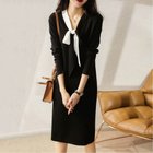 【ミニミニストア/miniministore】のニットワンピース Vネック 秋冬ワンピ ブラック|ID: prp329100004809818 ipo3291000000034907743