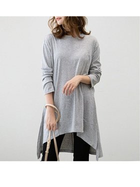 【アミュレット/Amulet】の【Amulet】スリット入り長袖チュニック 人気、トレンドファッション・服の通販 founy(ファニー) ファッション Fashion レディースファッション Fashion for Women トップス・カットソー Cut & Sew Tops シンプル Simple, Minimal スリット Slit, Slit Detail チュニック Tunic, Long Top 長袖 Long Sleeve, Full Sleeve |ID:prp329100004809821