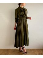 【ジュノア/JUNOAH】のパフスリーブウエストマークワンピース 人気、トレンドファッション・服の通販 founy(ファニー) ファッション Fashion レディースファッション Fashion for Women ワンピース Dresses thumbnail カーキグリーン|ID: prp329100004809822 ipo3291000000034907789