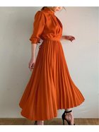 【ジュノア/JUNOAH】のパフスリーブウエストマークワンピース 人気、トレンドファッション・服の通販 founy(ファニー) ファッション Fashion レディースファッション Fashion for Women ワンピース Dresses thumbnail キャメル|ID: prp329100004809822 ipo3291000000034907790