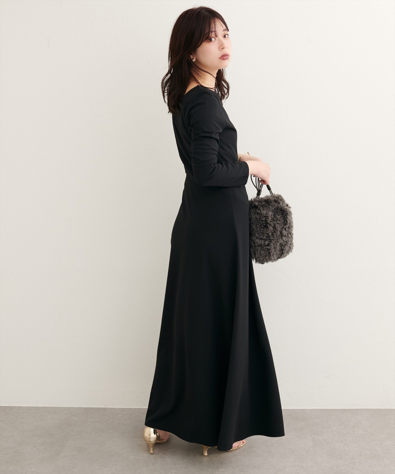 【ナチュラルクチュール/natural couture】のWEB限定/ osono 前後2WAYカットジョーゼットフレアワンピース インテリア・キッズ・メンズ・レディースファッション・服の通販 founy(ファニー) 　ファッション　Fashion　レディースファッション　Fashion for Women　ワンピース　Dresses　ウェーブ　Wavy Pattern　ジャケット　Jacket, Outerwear　ジョーゼット　Georgette, Semi-Sheer Fabric　ストレッチ　Stretch, Stretchy Fabric　ストレート　Straight, Straight Cut　フィット　Fit, Slim Fit　フォーマル　Formal, Dressy　再入荷　Restock / Back in Stock　おすすめ　Recommended / Our Picks　2025年　2025　2025-2026秋冬・A/W　Autumn/Winter 2025–26 AW25–26　ブラック|ID: prp329100004809832 ipo3291000000034907903