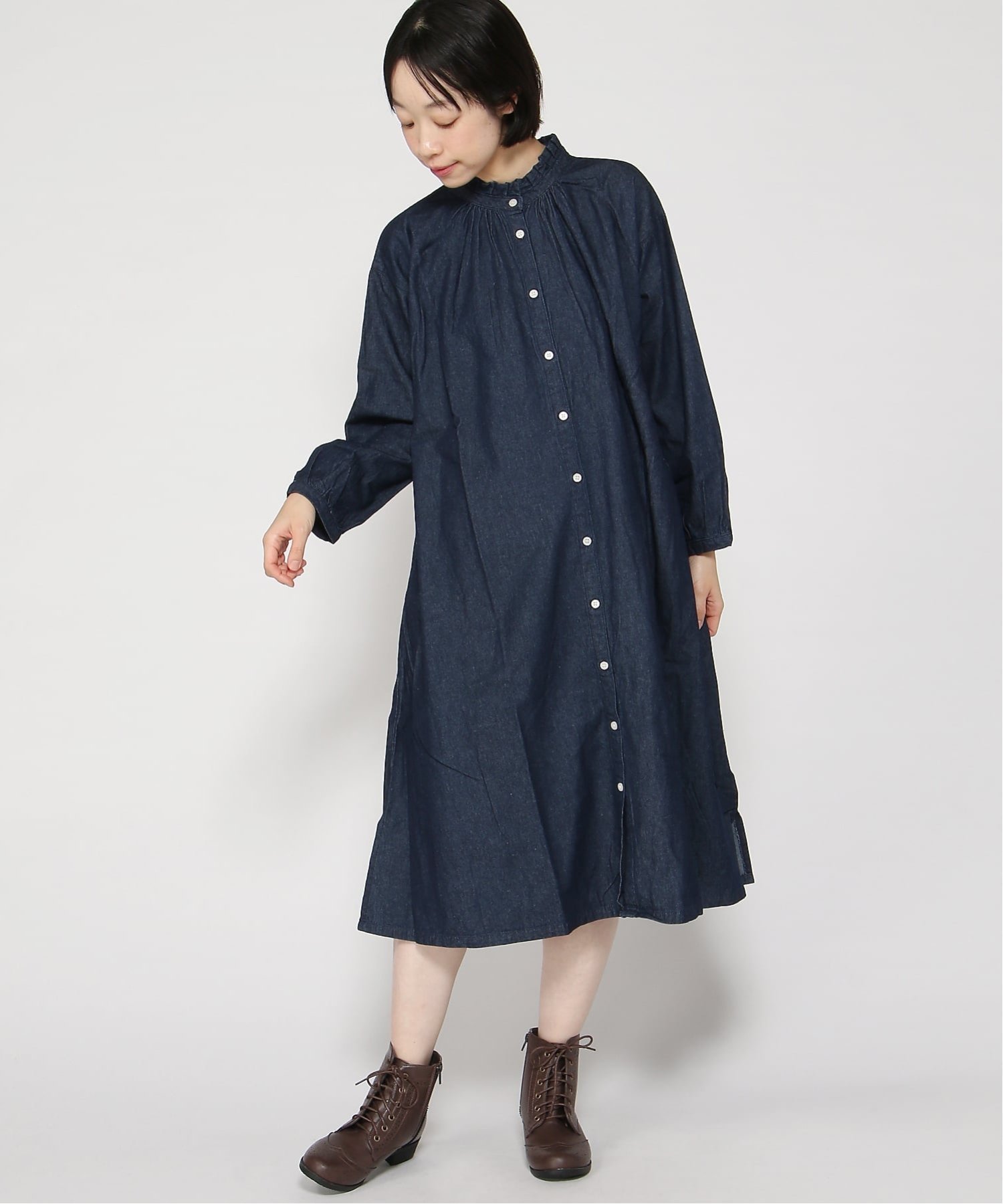 【クラウドナイン/cloudnine】のcloudnine/ワンピース インテリア・キッズ・メンズ・レディースファッション・服の通販 founy(ファニー) 　ファッション　Fashion　レディースファッション　Fashion for Women　ワンピース　Dresses　インディゴ　Indigo Denim　センター　Center, Center Line　インディゴ|ID: prp329100004809834 ipo3291000000034907921