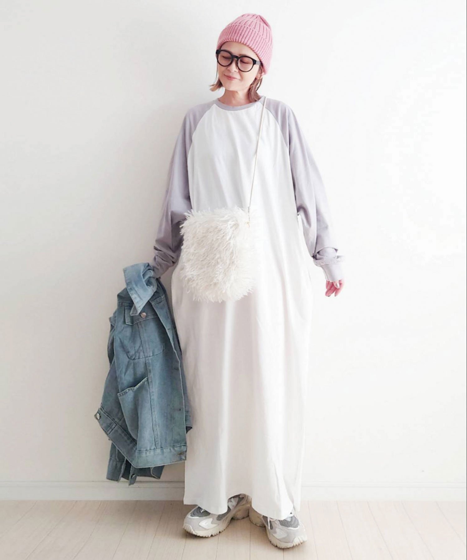 【コーナーズ/CORNERS】の【CORNERS by yui】ラグランTシャツワンピース インテリア・キッズ・メンズ・レディースファッション・服の通販 founy(ファニー) ファッション Fashion レディースファッション Fashion for Women ワンピース Dresses シャツワンピース / 1枚で着映えコーデ Shirt Dresses 定番 Standard, Basic Item ロング Long, Long-Length グレー|ID: prp329100004809857 ipo3291000000034908073