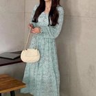 【ミニミニストア/miniministore】のウエストシャーリング花柄ロングワンピース アクアブルー|ID: prp329100004809860 ipo3291000000035127569