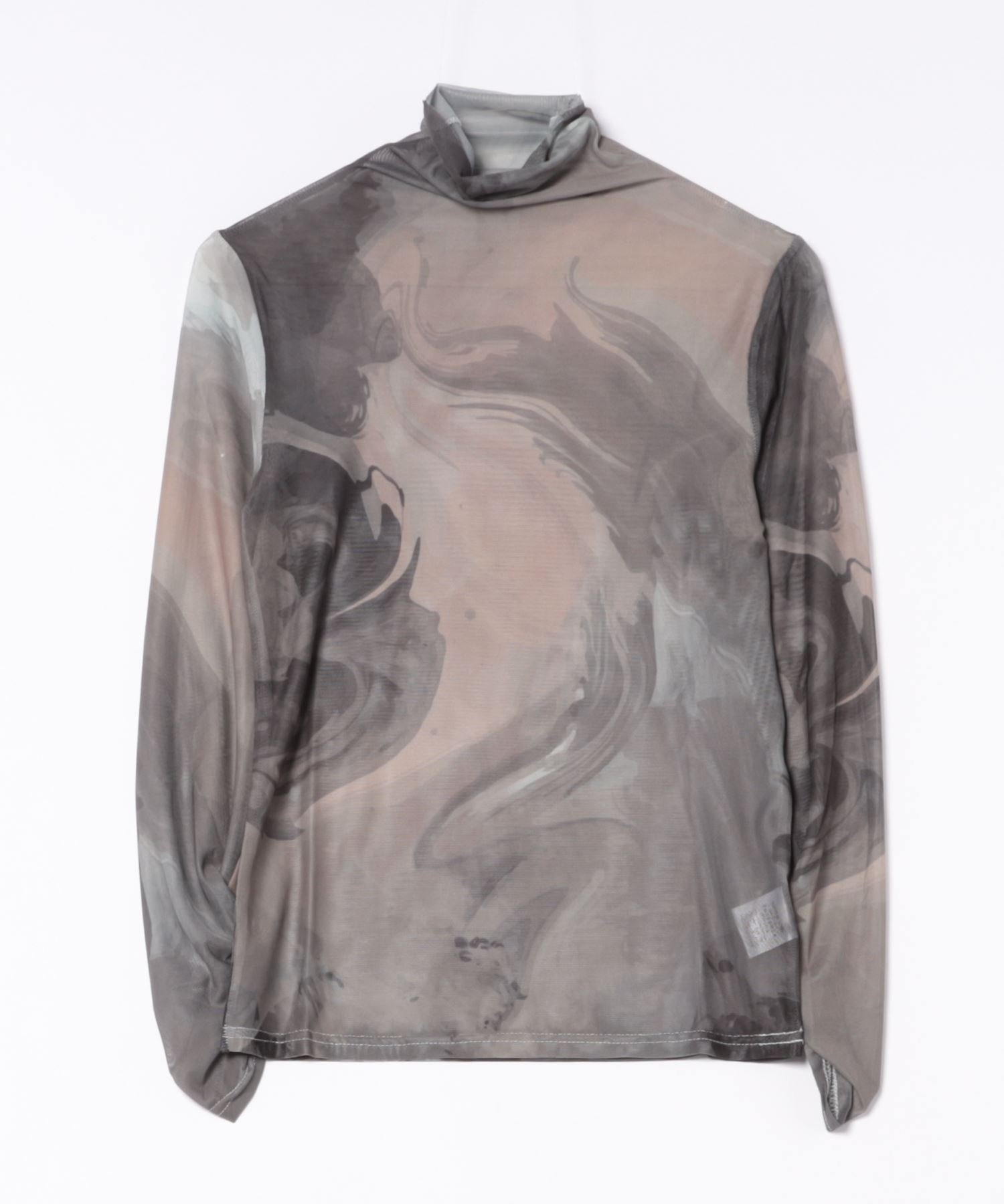 【アイモハ/aimoha】のaimoha -select-/アート配色透け感カットソー インテリア・キッズ・メンズ・レディースファッション・服の通販 founy(ファニー) ファッション Fashion レディースファッション Fashion for Women トップス・カットソー Cut & Sew Tops カットソー・ベーシックTシャツ Cut-and-Sewn Tops / Stretch Tees & Basics カットソー Cut and Sewn Top シアー Sheer, See-Through ベージュ|ID: prp329100004810130 ipo3291000000034912352