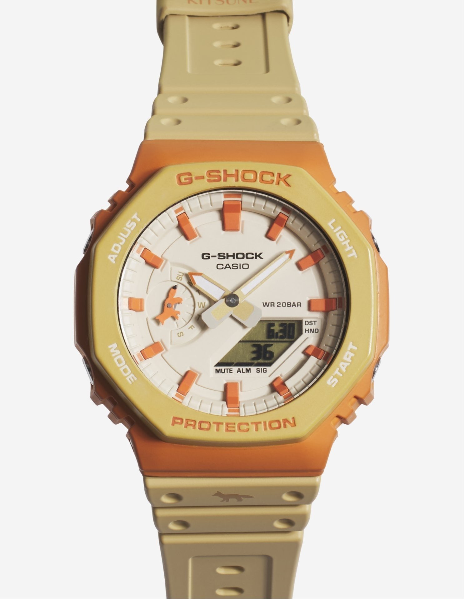 【メゾン キツネ/MAISON KITSUNE】のMK × G-SHOCK GA-2110 WATCH インテリア・キッズ・メンズ・レディースファッション・服の通販 founy(ファニー) ファッション Fashion レディースファッション Fashion for Women イエロー Yellow ウォッチ Wristwatch オレンジ Orange コレクション Collection, Seasonal Line 軽量 Lightweight, Ultra Light ダブル Double, Double-Breasted 時計 Watch, Wristwatch フェイス Face, Facial Design フレーム Frame, Outline プリント Print, Printed Pattern CORK|ID: prp329100004810147 ipo3291000000034912424