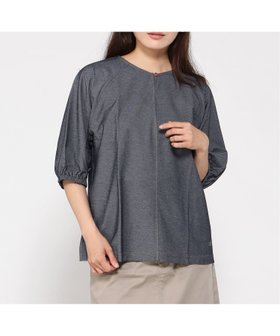 【クロコダイル/CROCODILE】のツイルジャガード プルオーバー 人気、トレンドファッション・服の通販 founy(ファニー) ファッション Fashion レディースファッション Fashion for Women トップス・カットソー Cut & Sew Tops カジュアルプルオーバー・ニットトップス Pullovers & Knit Tops / Casual Pullovers インディゴ Indigo Denim カットソー Cut and Sewn Top デニム Denim, Jeans Material |ID:prp329100004810192