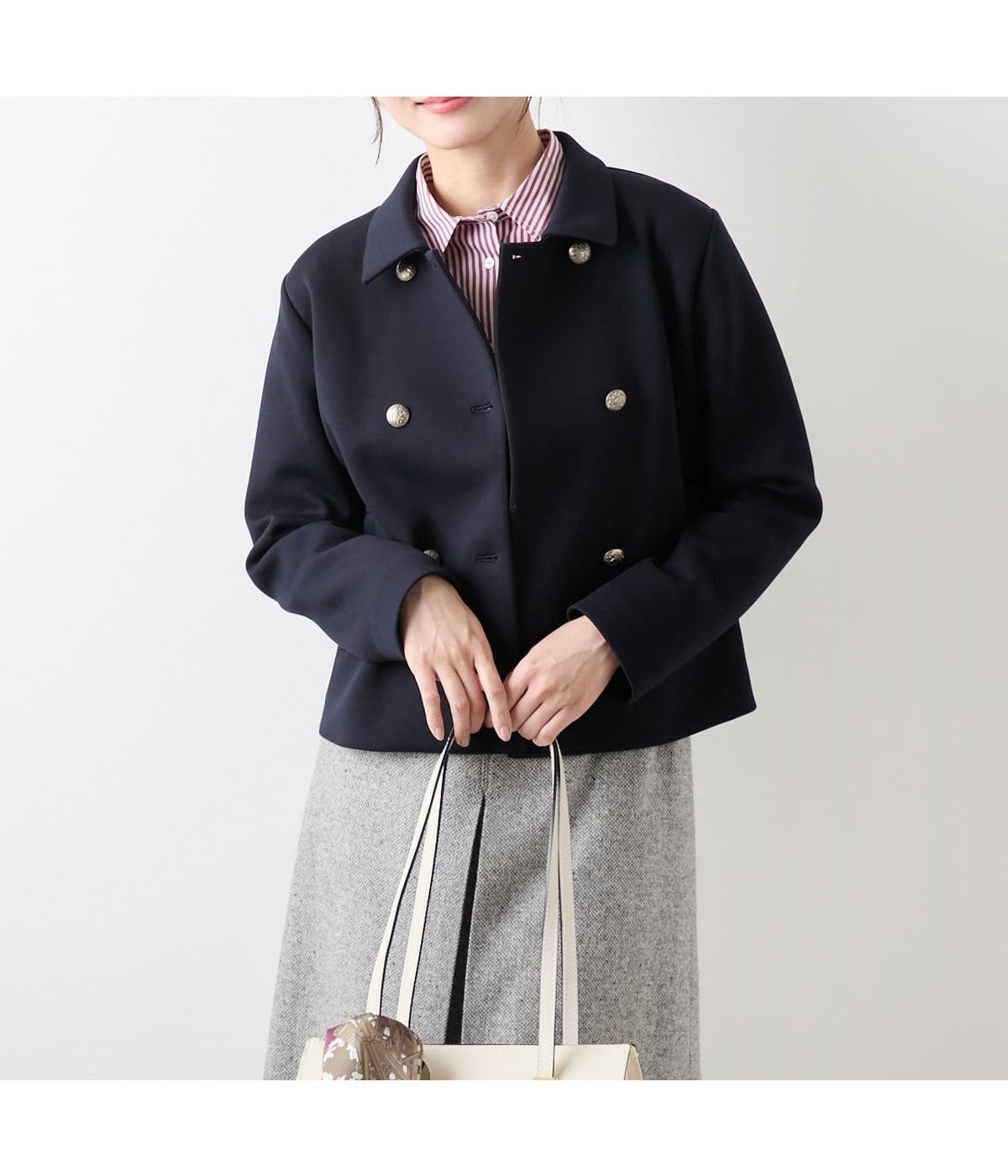【ニューヨーカー/NEWYORKER】の【ウォッシャブル】エアクッションダンボール ダブルブレストジャケット インテリア・キッズ・メンズ・レディースファッション・服の通販 founy(ファニー) 　ファッション　Fashion　レディースファッション　Fashion for Women　アウター　Coat / Outerwear Collection　レディースジャケット・軽アウター　Jackets　ウォッシャブル　Machine Washable　カットソー　Cut and Sewn Top　クラシカル　Classical, Vintage-Inspired　コンパクト　Compact, Small Size　ジャケット　Jacket, Outerwear　ダブル　Double, Double-Breasted　トレンド　Trend, Trending Now　ポケット　Pocket, Pocket Detail　A/W・秋冬　Autumn/Winter　おすすめ　Recommended / Our Picks　ビジネス 仕事 通勤　Business / Work / Commuting　ネイビー|ID: prp329100004810312 ipo3291000000034914186