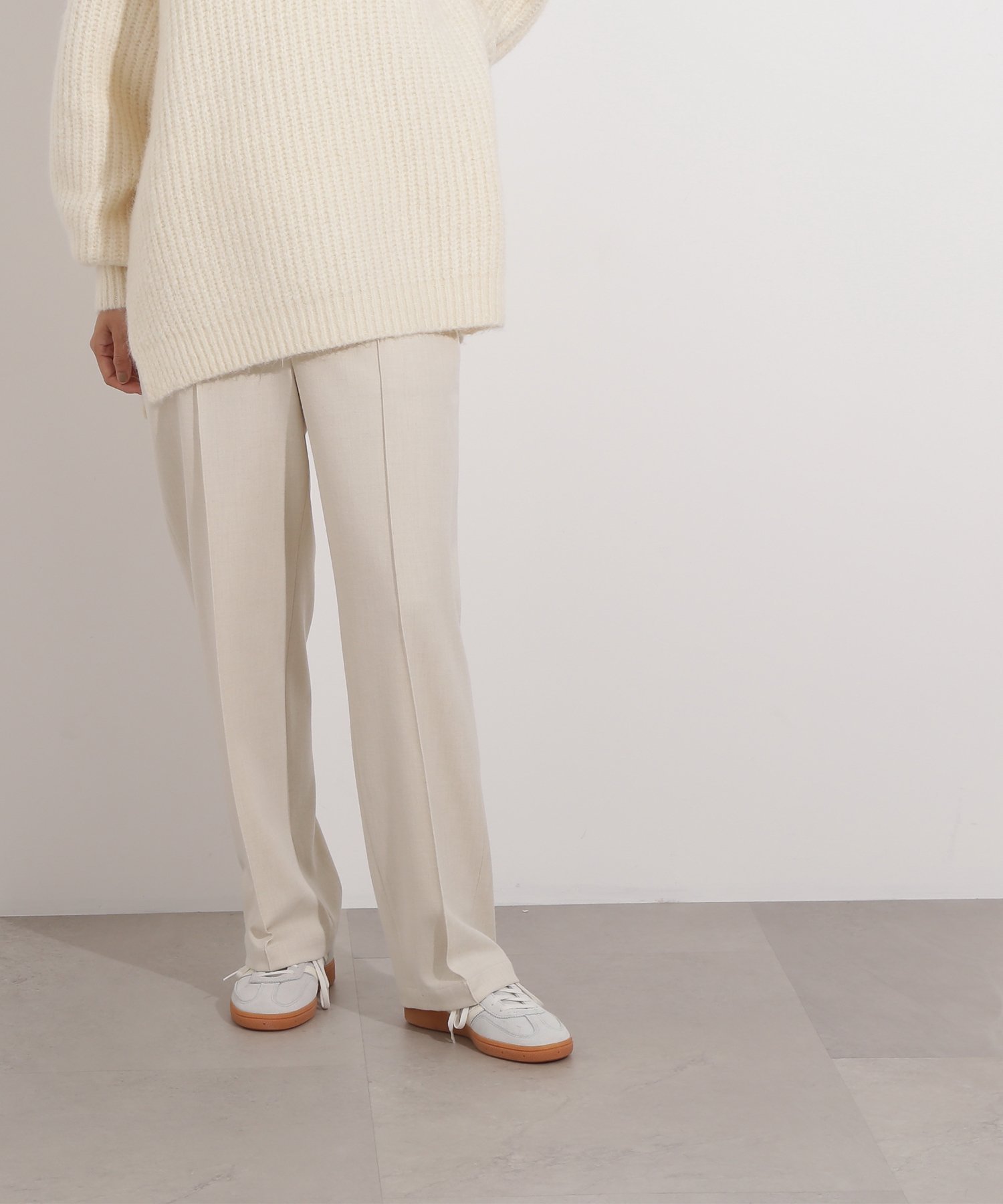 【エヌ ナチュラルビューティーベーシック/N.Natural Beauty basic】のウォームタッチセンターコバパンツ インテリア・キッズ・メンズ・レディースファッション・服の通販 founy(ファニー) ファッション Fashion レディースファッション Fashion for Women パンツ Pants & Trousers ストレート Straight, Straight Cut スニーカー Sneakers, Trainers センター Center, Center Line リラックス Relax, Relaxed Fit ミルク1|ID: prp329100004810322 ipo3291000000034914300