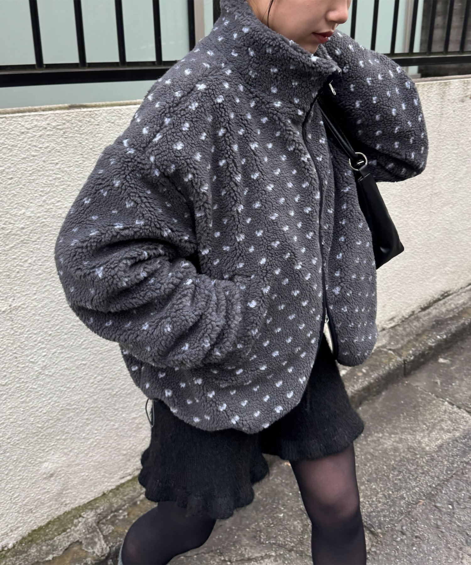 【ディスコート/Discoat】の【umm.】WEB限定パイピングボアジャケット インテリア・キッズ・メンズ・レディースファッション・服の通販 founy(ファニー) ファッション Fashion レディースファッション Fashion for Women アウター Coat / Outerwear Collection レディースジャケット・軽アウター Jackets おすすめ Recommended / Our Picks ショート Short, Short Length スタンド Stand Collar, Upright Stand デニム Denim, Jeans Material ドット Polka Dot, Dot Pattern パイピング Piping, Trim Design ミドル Middle Length, Mid Height チャコールグレー|ID: prp329100004810364 ipo3291000000034914759