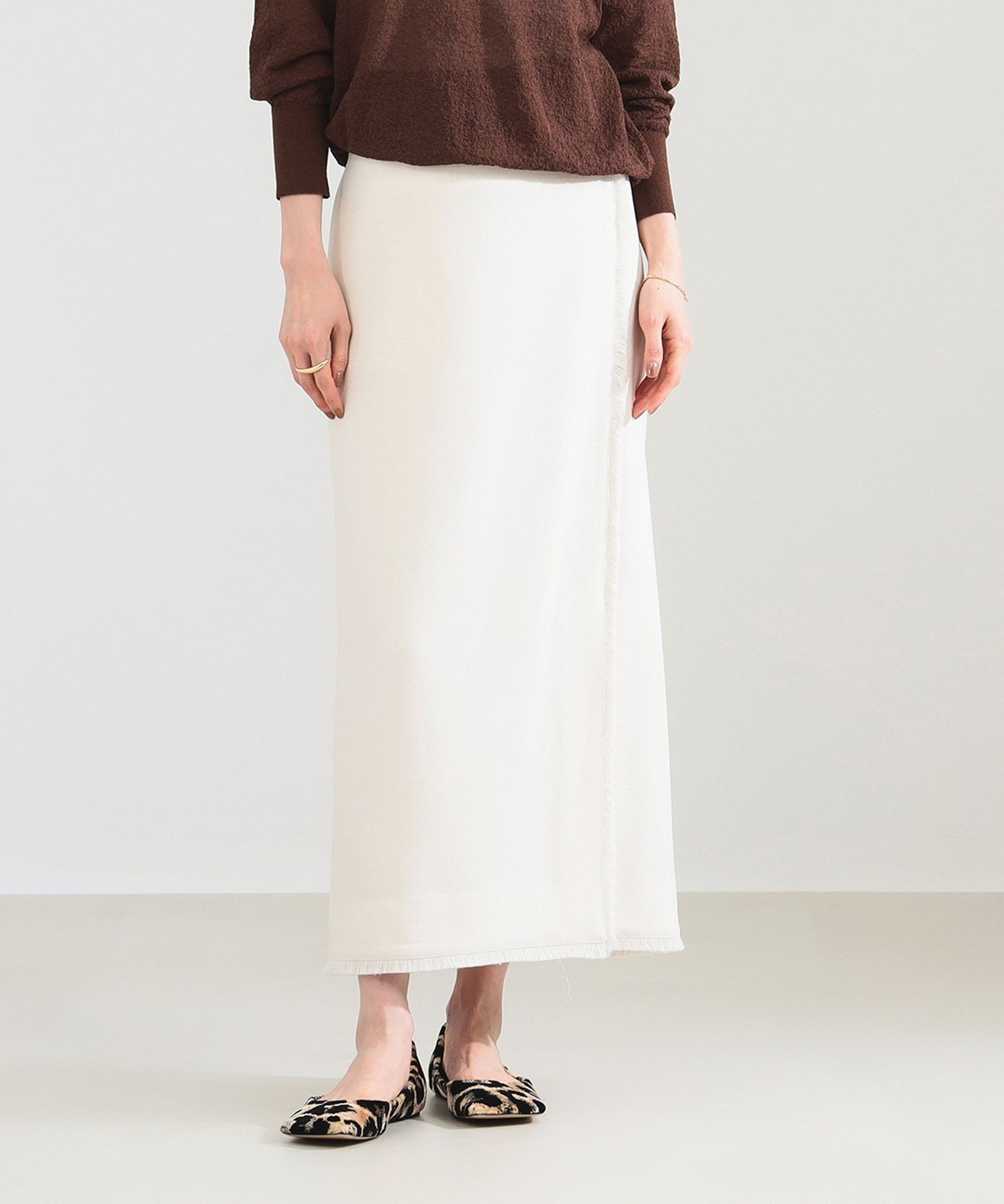 【デミルクス ビームス/Demi-Luxe BEAMS】のフリンジ Iライン スカート 人気、トレンドファッション・服の通販 founy(ファニー) 　ファッション　Fashion　レディースファッション　Fashion for Women　スカート　Skirts　カットソー　Cut and Sewn Top　スタイリッシュ　Stylish, Fashionable　ストレート　Straight, Straight Cut　フリンジ　Fringe, Tassel　フロント　Front, Front Design　ラップ　Wrap, Wrap Design　 other-1|ID: prp329100004810392 ipo3291000000034915032