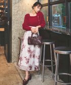 【スウィングル/Swingle】の【再入荷】フラワープリントフレアスカート レッド|ID: prp329100004810401 ipo3291000000034915194