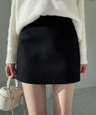 【ミニミニストア/miniministore】のウールライクミニタイトスカート 美脚脚長 ブラック|ID: prp329100004810409 ipo3291000000034915278
