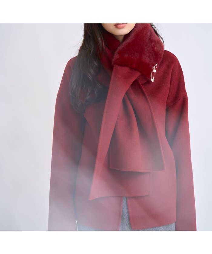 【ノエラ/Noela】のファーストール付きリバーミドルコート インテリア・キッズ・メンズ・レディースファッション・服の通販 founy(ファニー) https://founy.com/ ファッション Fashion レディースファッション Fashion for Women アウター Coat / Outerwear Collection コート・ロングコート・ピーコート Long Coats, Peacoats & More ストール Stole, Wrap ポケット Pocket, Pocket Detail ミドル Middle Length, Mid Height |ID: prp329100004810427 ipo3291000000035224956