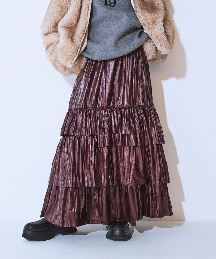 【ジーナシス/JEANASiS】のレザーライクティアードスカート インテリア・キッズ・メンズ・レディースファッション・服の通販 founy(ファニー) https://founy.com/ ファッション Fashion レディースファッション Fashion for Women スカート Skirts ティアードスカート Tiered Skirts おすすめ Recommended / Our Picks カットソー Cut and Sewn Top ギャザー Gathered, Ruffled シンプル Simple, Minimal ジャケット Jacket, Outerwear スウェット / スエット Sweatshirt, Sweatwear ティアードスカート Tiered Skirt, Flounced Skirt ドレープ Drape, Draping Fabric フェイクレザー Faux Leather, PU Leather |ID: prp329100004810453 ipo3291000000035196568