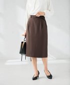 【アー ヴェー ヴェー/a.v.v】の【洗える/イージーケア/ストレッチ】パウダーツイルタイトスカート ブラウン|ID: prp329100004810458 ipo3291000000035188797