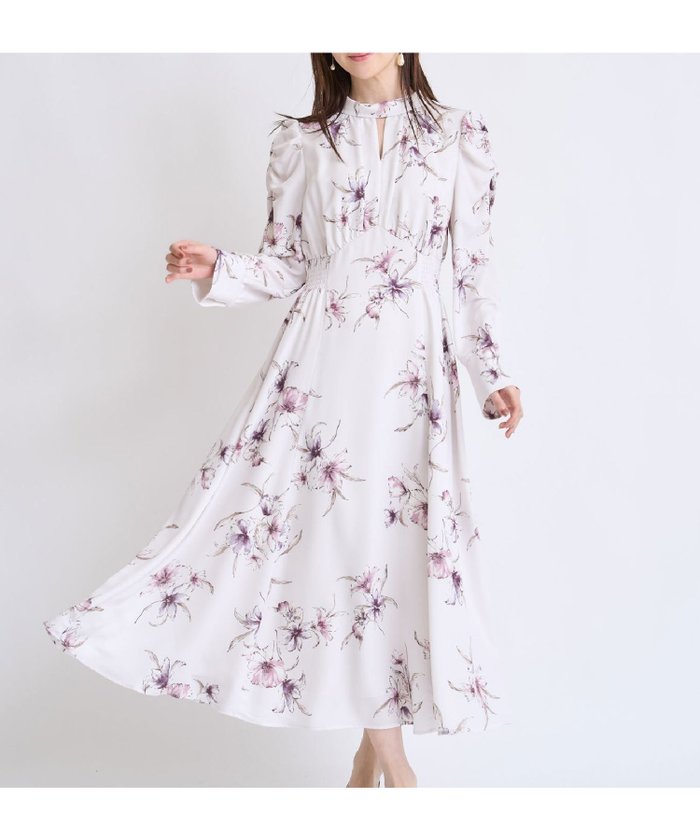 【ノエラ/Noela】の線描きフラワーワンピース インテリア・キッズ・メンズ・レディースファッション・服の通販 founy(ファニー) https://founy.com/ ファッション Fashion レディースファッション Fashion for Women ワンピース Dresses スリット Slit, Slit Detail フラワー Flower, Floral プリント Print, Printed Pattern ポケット Pocket, Pocket Detail |ID: prp329100004810476 ipo3291000000034950168