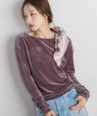 【クイーンズ コート/QUEENS COURT】のニュアンスベロアバックシャンカットソー≪手洗い可能≫ パープル|ID: prp329100004810477 ipo3291000000034915954