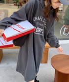 【ミニミニストア/miniministore】のフーディスウェットワンピース裏起毛ワンピ ダークグレー|ID: prp329100004810478 ipo3291000000035250909