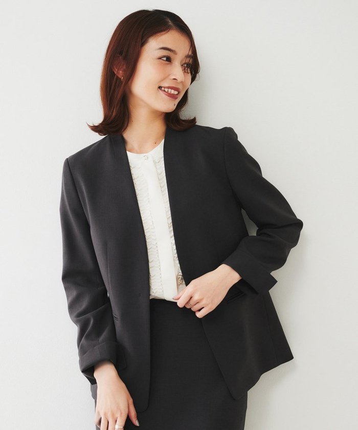 【アンタイトル/UNTITLED】の【通勤スーツ】ライトウェイト カラーレスジャケット インテリア・キッズ・メンズ・レディースファッション・服の通販 founy(ファニー) https://founy.com/ ファッション Fashion レディースファッション Fashion for Women アウター Coat / Outerwear Collection レディースジャケット・軽アウター Jackets スーツ Business Suits & Workwear スーツジャケット・オフィスブレザー Suit Jackets / Blazers ウォーター Water シェイプ Shape, Slim Fit ストレッチ Stretch, Stretchy Fabric スマート Smart, Elegant スリット Slit, Slit Detail スーツ Suit, Formalwear セットアップ Set-Up, Coordinated Outfit タイトスカート Pencil Skirt, Tight Skirt フロント Front, Front Design ポケット Pocket, Pocket Detail ミックス Mix, Mixed Style リラックス Relax, Relaxed Fit ビジネス 仕事 通勤 Business / Work / Commuting |ID: prp329100004810492 ipo3291000000034916080