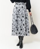 【アー ヴェー ヴェー/a.v.v】の【洗える】オーガンジーフロッキー花柄スカート グレー|ID: prp329100004810499 ipo3291000000034916203