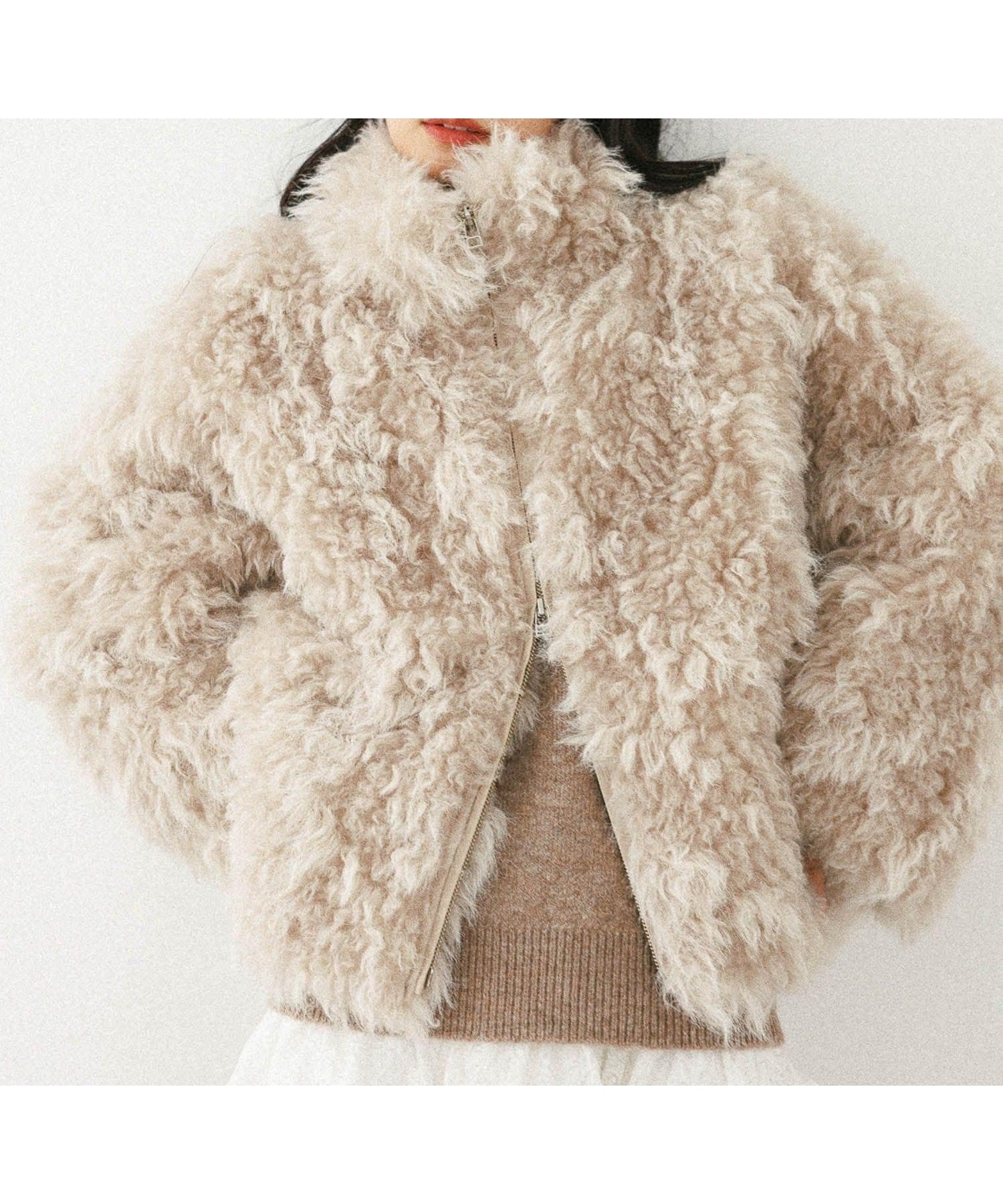 【ヘザー/Heather】のボリュームファーZIPブルゾン インテリア・キッズ・メンズ・レディースファッション・服の通販 founy(ファニー) ファッション Fashion レディースファッション Fashion for Women アウター Coat / Outerwear Collection ブルゾンジャケット・スポーティアウター Blouson Jackets おすすめ Recommended / Our Picks スタンド Stand Collar, Upright Stand ダブル Double, Double-Breasted バランス Balance, Style Balance ブルゾン Blouson, Bomber Jacket ミックス Mix, Mixed Style 冬 Winter / This Winter 防寒 Cold Protection, Winter-Ready ベージュ|ID: prp329100004810504 ipo3291000000034916246