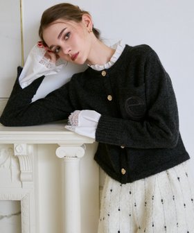 【エイミーイストワール/eimy istoire】のAttachedcollrモヘアカーディガン 人気、トレンドファッション・服の通販 founy(ファニー) ファッション Fashion レディースファッション Fashion for Women トップス・カットソー Cut & Sew Tops カーディガン・羽織り Layered Style Cardigans カーディガン Cardigan, Knitwear ガーリー Girly, Feminine Style コンパクト Compact, Small Size チュール Tulip, Tulip Motif デニム Denim, Jeans Material バランス Balance, Style Balance パッチ Patch, Appliqué フェミニン Feminine, Girly フリル Frill, Ruffle ボトム Bottoms, Lower Wear 再入荷 Restock / Back in Stock エレガント 上品 Elegant |ID:prp329100004810509