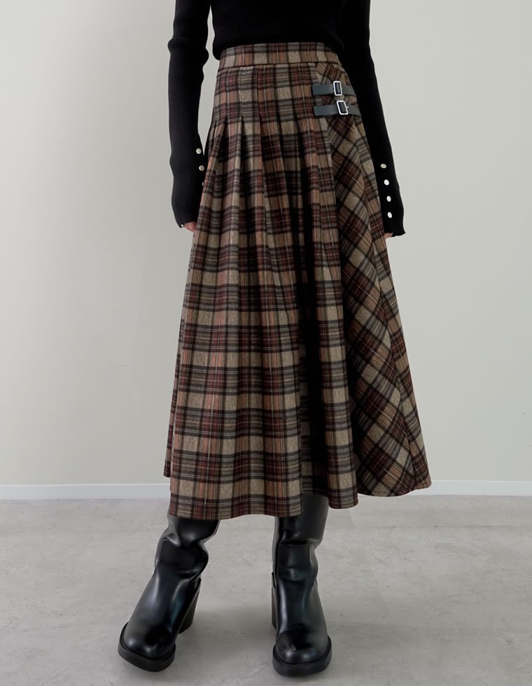 【リエディ/Re:EDIT】のサイドベルトチェック柄プリーツスカート インテリア・キッズ・メンズ・レディースファッション・服の通販 founy(ファニー) ファッション Fashion レディースファッション Fashion for Women スカート Skirts プリーツスカート / 上品フェミニンスタイル Pleated Skirts ベルト&ウエストマーク Belts & Waist Accessories おすすめ Recommended / Our Picks クラシカル Classical, Vintage-Inspired コンパクト Compact, Small Size ダブル Double, Double-Breasted チェック Check, Plaid, Tartan トレンド Trend, Trending Now バランス Balance, Style Balance プリーツ Pleats, Pleated ミドル Middle Length, Mid Height ロング Long, Long-Length A/W・秋冬 Autumn/Winter オレンジ|ID: prp329100004810512 ipo3291000000034916302