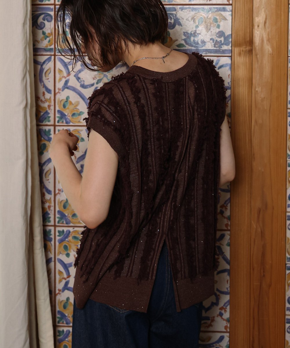 【バブ ブージュルード/Bab Bou Jeloud】のフリンジスパンコールニットチュニック 人気、トレンドファッション・服の通販 founy(ファニー) ファッション Fashion レディースファッション Fashion for Women トップス・カットソー Cut & Sew Tops ニット Knit Tops & Sweaters おすすめ Recommended / Our Picks シアー Sheer, See-Through シンプル Simple, Minimal スパンコール Sequins, Sequin Embellishment デニム Denim, Jeans Material ハンド Hand, Handmade 再入荷 Restock / Back in Stock other-1|ID: prp329100004810521 ipo3291000000034916350