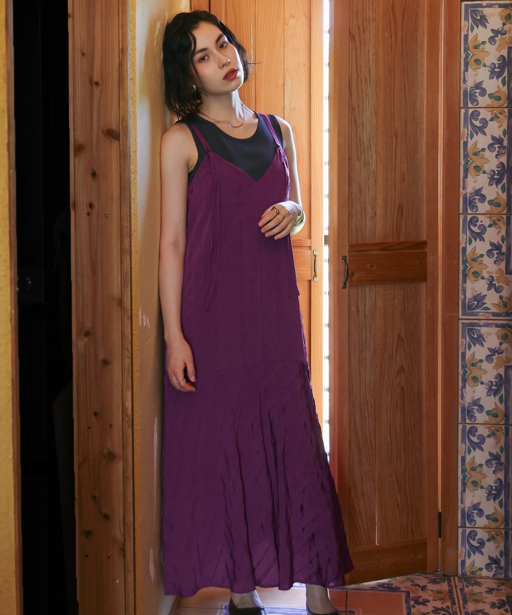 【バブ ブージュルード/Bab Bou Jeloud】のストライプジャガードワンピース インテリア・キッズ・メンズ・レディースファッション・服の通販 founy(ファニー) ファッション Fashion レディースファッション Fashion for Women ワンピース Dresses シンプル Simple, Minimal ストライプ Stripe, Striped Pattern エレガント 上品 Elegant 再入荷 Restock / Back in Stock PURPLE|ID: prp329100004810523 ipo3291000000034916359