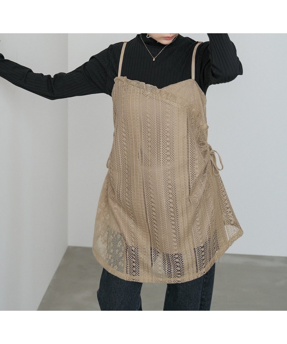 【バブ ブージュルード/Bab Bou Jeloud】のレースドッキングミニキャミワンピース インテリア・キッズ・メンズ・レディースファッション・服の通販 founy(ファニー) ファッション Fashion レディースファッション Fashion for Women ワンピース Dresses キャミソールワンピース Camisole Dresses カットソー Cut and Sewn Top シャーリング Shirring, Ruched ジャケット Jacket, Outerwear スマート Smart, Elegant チェック Check, Plaid, Tartan チュニック Tunic, Long Top デニム Denim, Jeans Material なめらか Smooth, Silky Texture フェミニン Feminine, Girly リボン Ribbon, Bow レース Lace, Lace Fabric A/W・秋冬 Autumn/Winter 再入荷 Restock / Back in Stock おすすめ Recommended / Our Picks MOCHA|ID: prp329100004810532 ipo3291000000034916432