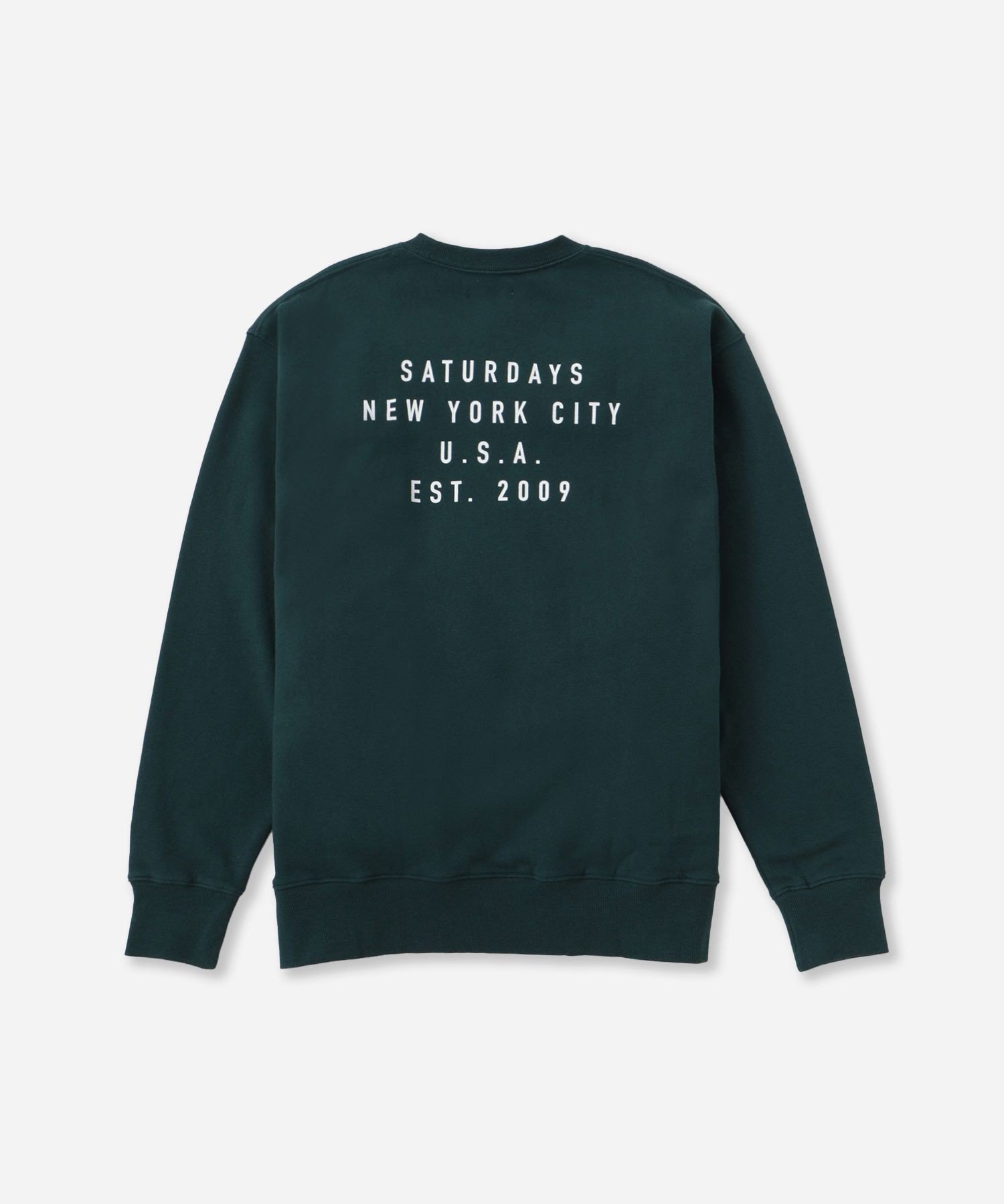 【サタデイズ ニューヨークシティ/SATURDAYS NYC】のBowery Established Crew Sweatshirt インテリア・キッズ・メンズ・レディースファッション・服の通販 founy(ファニー) ファッション Fashion レディースファッション Fashion for Women トップス・カットソー Cut & Sew Tops シャツ・ブラウス・オフィスカジュアル Elegant Blouses & Button-Ups レディースパーカー・カジュアルフーディー Casual Hoodies & Sweatshirts ロングTシャツ・Tシャツ Longline T-Shirts & Tees スウェット・クルーネックトップス Sweatshirts & Crewnecks / Relaxed Fit Sweat Tops おすすめ Recommended / Our Picks グラフィック Graphic, Graphic Design シンプル Simple, Minimal スウェット / スエット Sweatshirt, Sweatwear フィット Fit, Slim Fit フロント Front, Front Design プリント Print, Printed Pattern グリーン(30)|ID: prp329100004810557 ipo3291000000034916621