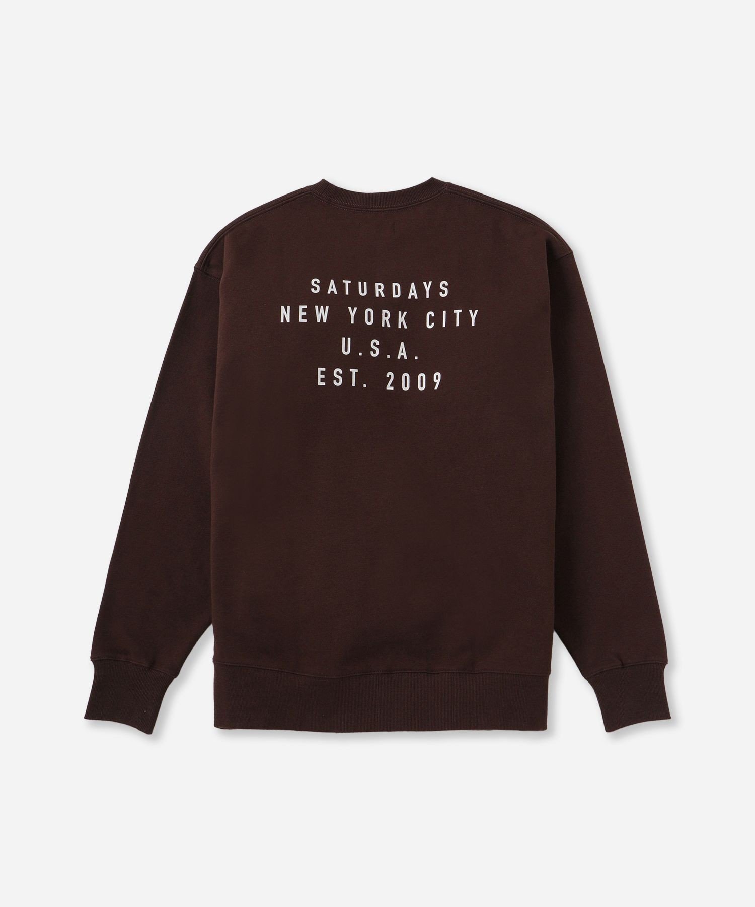 【サタデイズ ニューヨークシティ/SATURDAYS NYC】のBowery Established Crew Sweatshirt インテリア・キッズ・メンズ・レディースファッション・服の通販 founy(ファニー) ファッション Fashion レディースファッション Fashion for Women トップス・カットソー Cut & Sew Tops シャツ・ブラウス・オフィスカジュアル Elegant Blouses & Button-Ups レディースパーカー・カジュアルフーディー Casual Hoodies & Sweatshirts ロングTシャツ・Tシャツ Longline T-Shirts & Tees スウェット・クルーネックトップス Sweatshirts & Crewnecks / Relaxed Fit Sweat Tops おすすめ Recommended / Our Picks グラフィック Graphic, Graphic Design シンプル Simple, Minimal スウェット / スエット Sweatshirt, Sweatwear フィット Fit, Slim Fit フロント Front, Front Design プリント Print, Printed Pattern ブラウン(22)|ID: prp329100004810557 ipo3291000000034916623