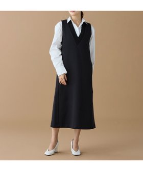 【ラコステ/LACOSTE】のダンボールジャージニット ジャンパードレス / ジャンパースカート 人気、トレンドファッション・服の通販 founy(ファニー) ファッション Fashion レディースファッション Fashion for Women スカート Skirts スウェット / スエット Sweatshirt, Sweatwear スリット Slit, Slit Detail センター Center, Center Line セーター Sweater, Knitwear ドレス Dress, One-Piece ノースリーブ Sleeveless, No-Sleeve 冬 Winter / This Winter |ID:prp329100004810573