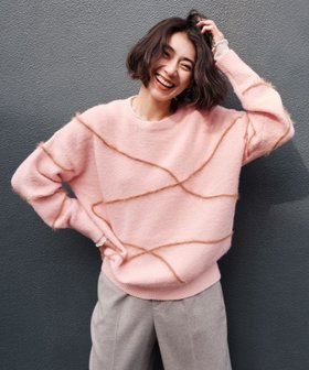 【エルーラ/Elura】のシャギーラインニット/621800 人気、トレンドファッション・服の通販 founy(ファニー) ファッション Fashion レディースファッション Fashion for Women トップス・カットソー Cut & Sew Tops ニット Knit Tops & Sweaters アクリル Acrylic Material カーゴパンツ Cargo Pants, Utility Pants デニム Denim, Jeans Material プリーツ Pleats, Pleated |ID:prp329100004810588