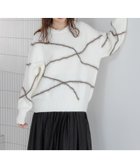 【エルーラ/Elura】のシャギーラインニット/621800 人気、トレンドファッション・服の通販 founy(ファニー) ファッション Fashion レディースファッション Fashion for Women トップス・カットソー Cut & Sew Tops ニット Knit Tops & Sweaters アクリル Acrylic Material カーゴパンツ Cargo Pants, Utility Pants デニム Denim, Jeans Material プリーツ Pleats, Pleated thumbnail オフホワイト05|ID: prp329100004810588 ipo3291000000034916892