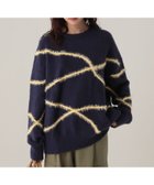 【エルーラ/Elura】のシャギーラインニット/621800 人気、トレンドファッション・服の通販 founy(ファニー) ファッション Fashion レディースファッション Fashion for Women トップス・カットソー Cut & Sew Tops ニット Knit Tops & Sweaters アクリル Acrylic Material カーゴパンツ Cargo Pants, Utility Pants デニム Denim, Jeans Material プリーツ Pleats, Pleated thumbnail ネイビー88|ID: prp329100004810588 ipo3291000000034916898