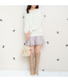 【ウィルセレクション/WILLSELECTION】のニットプルオーバー*バルーンスカートセット 人気、トレンドファッション・服の通販 founy(ファニー) ファッション Fashion レディースファッション Fashion for Women スカート Skirts シアー Sheer, See-Through バルーン Balloon, Balloon Silhouette フィット Fit, Slim Fit プリーツ Pleats, Pleated リボン Ribbon, Bow ロング Long, Long-Length |ID:prp329100004810611