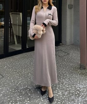 【ロイヤルパーティー/ROYAL PARTY】の襟付きロゴリボンカットワンピース 人気、トレンドファッション・服の通販 founy(ファニー) ファッション Fashion レディースファッション Fashion for Women ワンピース Dresses おすすめ Recommended / Our Picks トレンド Trend, Trending Now バランス Balance, Style Balance フレア Flare, Flared フロント Front, Front Design A/W・秋冬 Autumn/Winter |ID:prp329100004810614