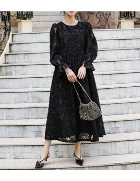 【リエディ/Re:EDIT】のフラワージャガードシアーフレアワンピース 人気、トレンドファッション・服の通販 founy(ファニー) ファッション Fashion レディースファッション Fashion for Women ワンピース Dresses アクセサリー Fashion Accessories イヤリング Earrings エレガント 上品 Elegant オケージョン Occasion Wear コンパクト Compact, Small Size セレモニー Ceremony ネックレス Necklace, Pendant Necklace バランス Balance, Style Balance フラワー Flower, Floral フレア Flare, Flared 結婚式 Wedding |ID:prp329100004810675