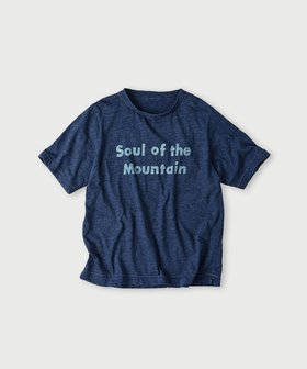 【フォーティファイブ アール/45R】のSoul of the Mountainプリントの90845星半袖Tシャツ(インディゴ) 人気、トレンドファッション・服の通販 founy(ファニー) ファッション Fashion レディースファッション Fashion for Women トップス・カットソー Cut & Sew Tops シャツ・ブラウス・オフィスカジュアル Elegant Blouses & Button-Ups ロングTシャツ・Tシャツ Longline T-Shirts & Tees なめらか Smooth, Silky Texture インディゴ Indigo Denim プリント Print, Printed Pattern エレガント 上品 Elegant 半袖 Short Sleeve, Half Sleeve |ID:prp329100004810720