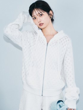 【リリーブラウン/Lily Brown】の透かし編ニットパーカー 人気、トレンドファッション・服の通販 founy(ファニー) ファッション Fashion レディースファッション Fashion for Women トップス・カットソー Cut & Sew Tops ニット Knit Tops & Sweaters レディースパーカー・カジュアルフーディー Casual Hoodies & Sweatshirts カットソー Cut and Sewn Top ジャケット Jacket, Outerwear スポーティ Sporty, Casual Athletic スマート Smart, Elegant 透かし Cut-Out, Lacework バランス Balance, Style Balance パーカー Hoodie, Parka フェミニン Feminine, Girly フリル Frill, Ruffle 羽織 Haori, Light Jacket おすすめ Recommended / Our Picks |ID:prp329100004810772