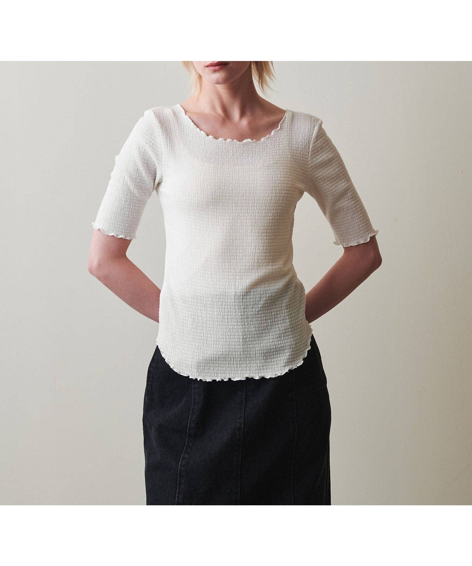 【ユナイテッドアローズ/UNITED ARROWS】のSteven Alan クレープ ハーフスリーブ プルオーバー インテリア・キッズ・メンズ・レディースファッション・服の通販 founy(ファニー) ファッション Fashion レディースファッション Fashion for Women トップス・カットソー Cut & Sew Tops カジュアルプルオーバー・ニットトップス Pullovers & Knit Tops / Casual Pullovers シンプル Simple, Minimal スリーブ Sleeve, Long Sleeve / Short Sleeve ハーフ Half, Half-Length バランス Balance, Style Balance アウトレット Outlet / Clearance おすすめ Recommended / Our Picks WHITE|ID: prp329100004810814 ipo3291000000034919559