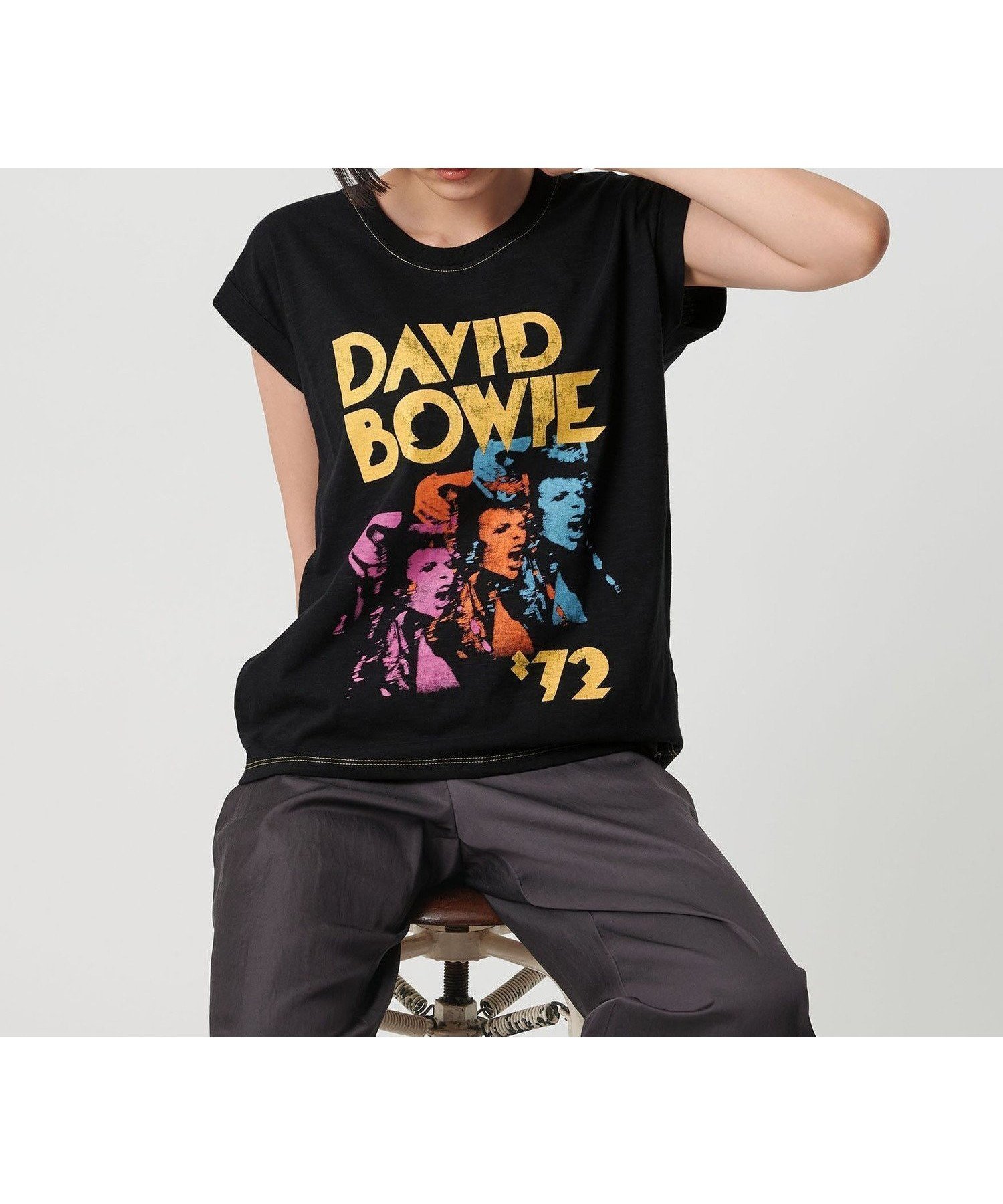 【ユナイテッドアローズ/UNITED ARROWS】のMKT studio David Bowie ショートスリーブTシャツ 人気、トレンドファッション・服の通販 founy(ファニー) ファッション Fashion レディースファッション Fashion for Women トップス・カットソー Cut & Sew Tops シャツ・ブラウス・オフィスカジュアル Elegant Blouses & Button-Ups ロングTシャツ・Tシャツ Longline T-Shirts & Tees インナー Innerwear カラフル Colorful Design グラフィック Graphic, Graphic Design コレクション Collection, Seasonal Line ショート Short, Short Length ジャケット Jacket, Outerwear スリーブ Sleeve, Long Sleeve / Short Sleeve プリント Print, Printed Pattern ボトム Bottoms, Lower Wear モノトーン Monotone, Black and White アウトレット Outlet / Clearance おすすめ Recommended / Our Picks other-1|ID: prp329100004810835 ipo3291000000034919655