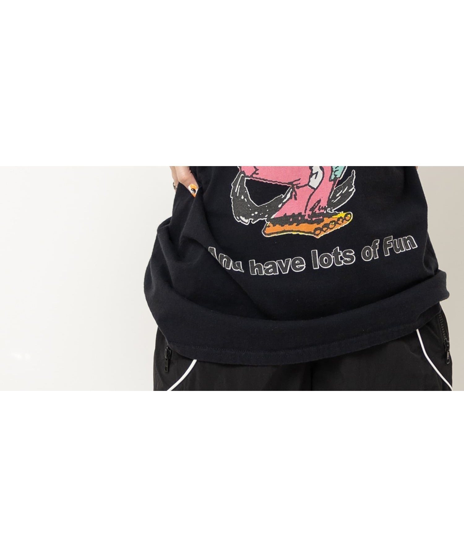 【アールエヌエー/RNA】のM2521 ウルフプリントロンT インテリア・キッズ・メンズ・レディースファッション・服の通販 founy(ファニー) ファッション Fashion レディースファッション Fashion for Women トップス・カットソー Cut & Sew Tops ロングTシャツ・Tシャツ Longline T-Shirts & Tees プリント Print, Printed Pattern レギュラー Regular, Standard Fit ブラック|ID: prp329100004810847 ipo3291000000034919732