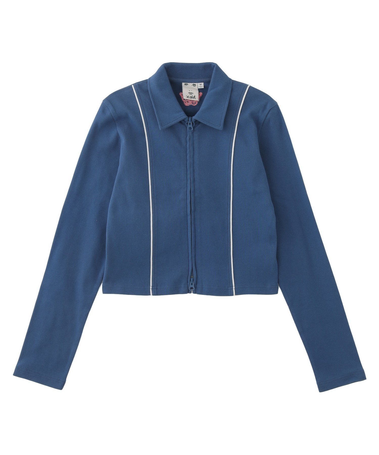 【エックスガール/X-girl】のONE POINT BUTTERFLY ZIP UP TOP 【X-girl】 インテリア・キッズ・メンズ・レディースファッション・服の通販 founy(ファニー) ファッション Fashion レディースファッション Fashion for Women 春 Spring カットソー Cut and Sewn Top ジャケット Jacket, Outerwear バタフライ Butterfly, Butterfly Motif ミニスカート Mini Skirt, Short Skirt ロング Long, Long-Length ワンポイント One Point, Statement Accent おすすめ Recommended / Our Picks BLUE|ID: prp329100004810875 ipo3291000000034920080