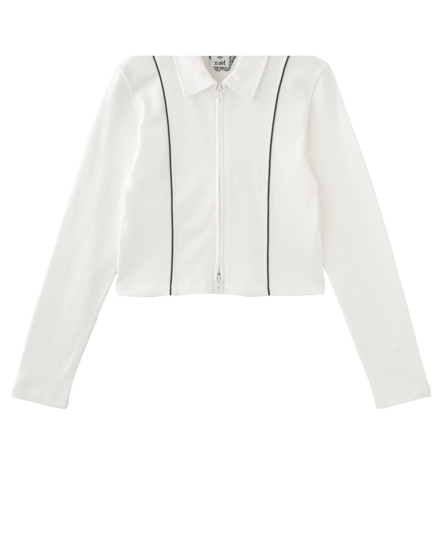 【エックスガール/X-girl】のONE POINT BUTTERFLY ZIP UP TOP 【X-girl】 インテリア・キッズ・メンズ・レディースファッション・服の通販 founy(ファニー) ファッション Fashion レディースファッション Fashion for Women 春 Spring カットソー Cut and Sewn Top ジャケット Jacket, Outerwear バタフライ Butterfly, Butterfly Motif ミニスカート Mini Skirt, Short Skirt ロング Long, Long-Length ワンポイント One Point, Statement Accent おすすめ Recommended / Our Picks WHITE|ID: prp329100004810875 ipo3291000000034920081
