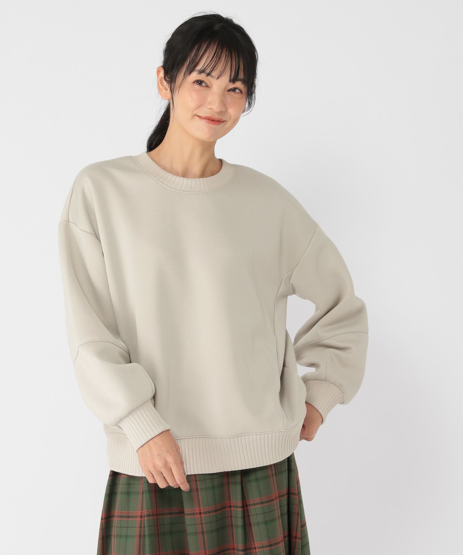 【スタディオ クリップ/studio CLIP】の《ウタオ》軽量ボンディングプルオーバー インテリア・キッズ・メンズ・レディースファッション・服の通販 founy(ファニー) 　ファッション　Fashion　レディースファッション　Fashion for Women　トップス・カットソー　Cut & Sew Tops　カジュアルプルオーバー・ニットトップス　Pullovers & Knit Tops / Casual Pullovers　おすすめ　Recommended / Our Picks　シンプル　Simple, Minimal　スリーブ　Sleeve, Long Sleeve / Short Sleeve　フェミニン　Feminine, Girly　ボンディング　Bonding, Bonded Fabric　ポケット　Pocket, Pocket Detail　ワイド　Wide, Wide Fit　人気　Popular, Best Seller　軽量　Lightweight, Ultra Light　アイボリー14|ID: prp329100004810880 ipo3291000000034920182