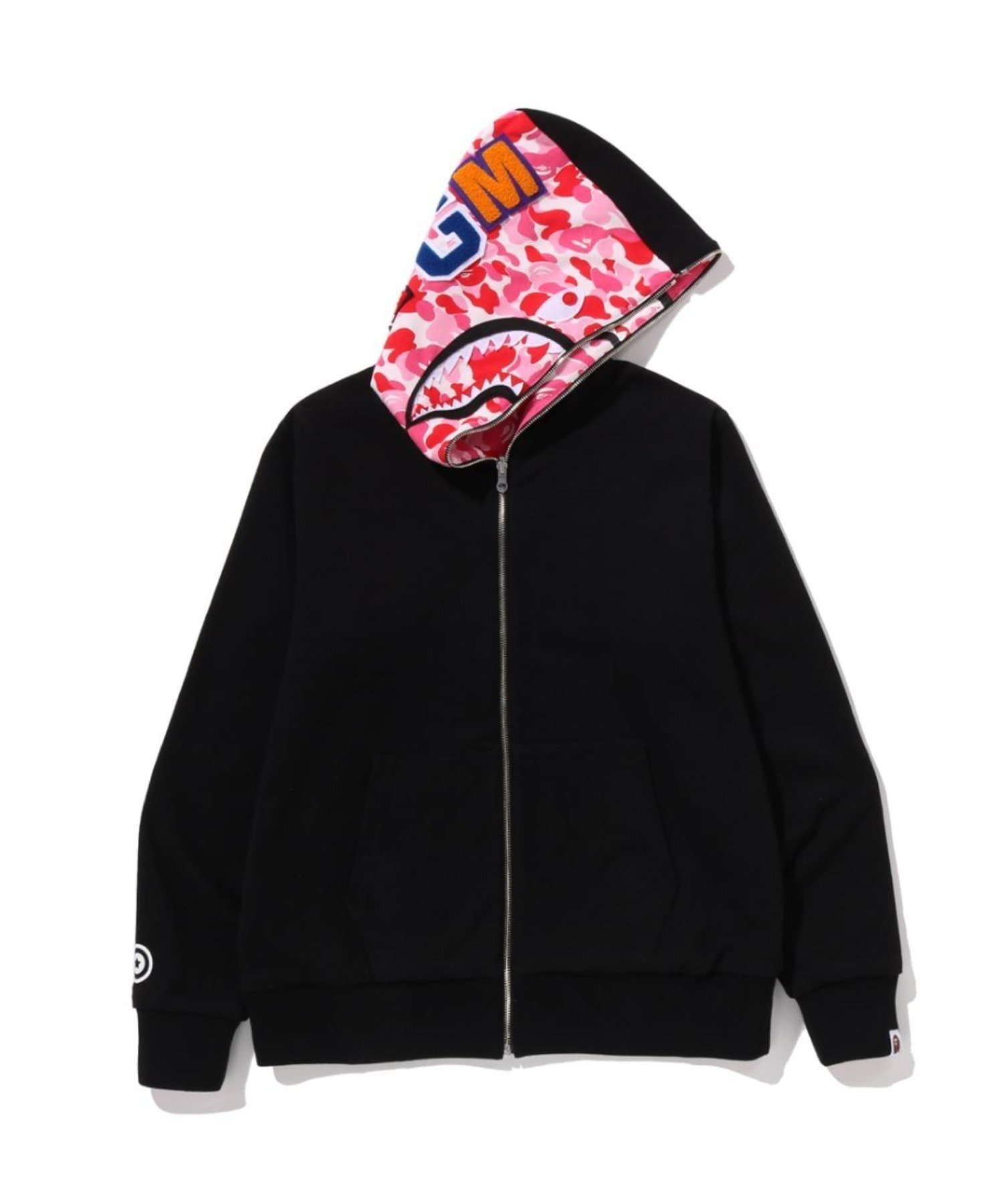【ア ベイシング エイプ/A BATHING APE】のABC CAMO REVERSIBLE SHARK FULL ZIP HOODIE インテリア・キッズ・メンズ・レディースファッション・服の通販 founy(ファニー) 　ファッション　Fashion　レディースファッション　Fashion for Women　グラフィック　Graphic, Graphic Design　モチーフ　Motif, Design Theme　リバーシブル　Reversible, Two-Sided　PINK|ID: prp329100004811230 ipo3291000000034922965